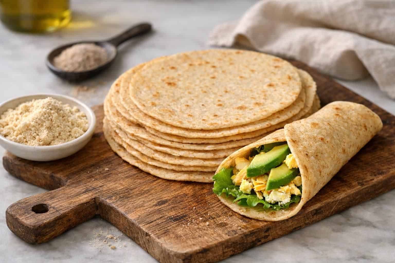 Keto tortilje: najbolji recepti (badem, kokos i lan) + saveti da budu savitljive